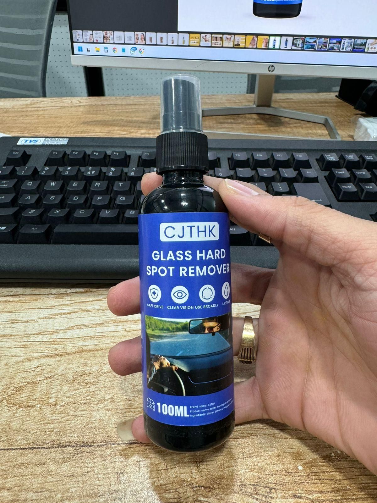 CJTHK Glass Hard Spot Remover Bottle for Effective Car Glass Stain Cleaner Use