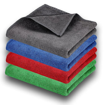 THE GIR FARMER microfiber cloth for household cleaning in assorted colors folded neatly