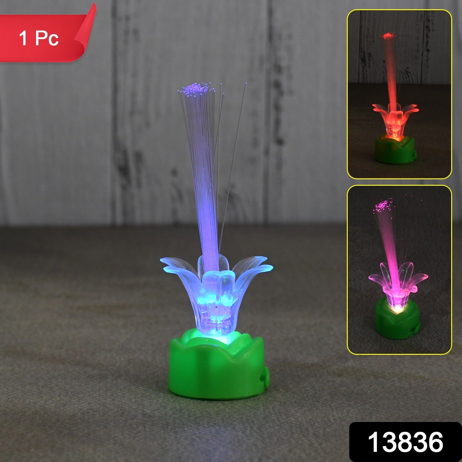 Colorful LED Diwali candle with multicolored lights and decorative flower design for festive celebrations