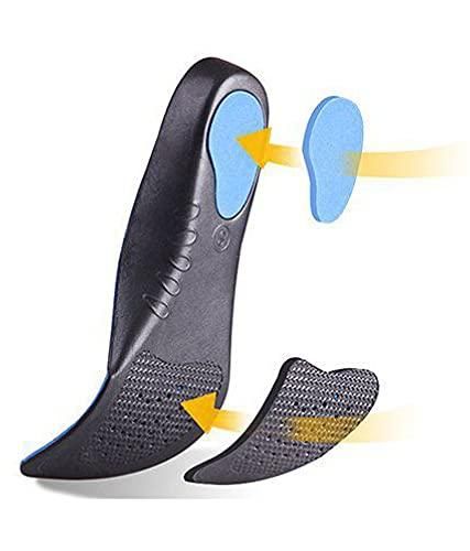 Adjustable comfortable insoles for flat feet with removable arch support for enhanced comfort