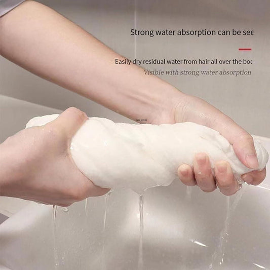 Compressed bath towel tablets with strong water absorption for drying hair effectively