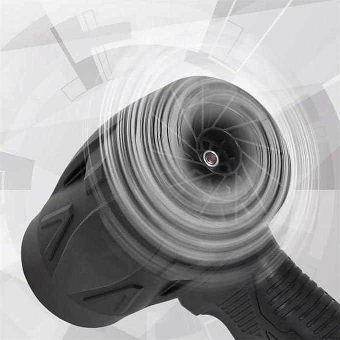 Cordless turbo jet blower with powerful airflow and ergonomic handle for easy use