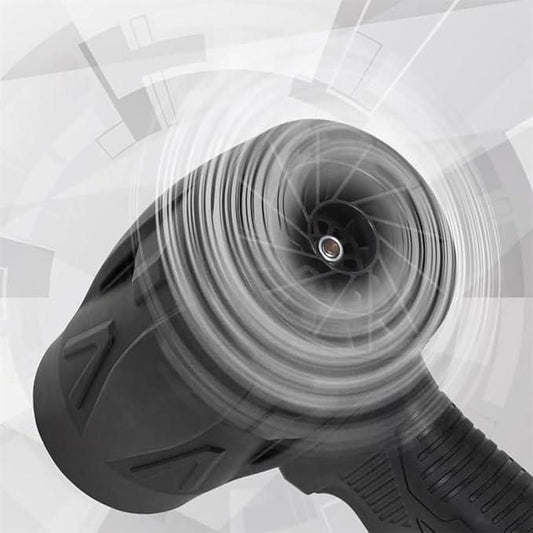 Cordless turbo jet blower with powerful airflow and ergonomic handle for easy use