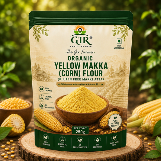 The Gir Farmer Organic Yellow Makka (Corn) Flour | Gluten Free Makki Atta
