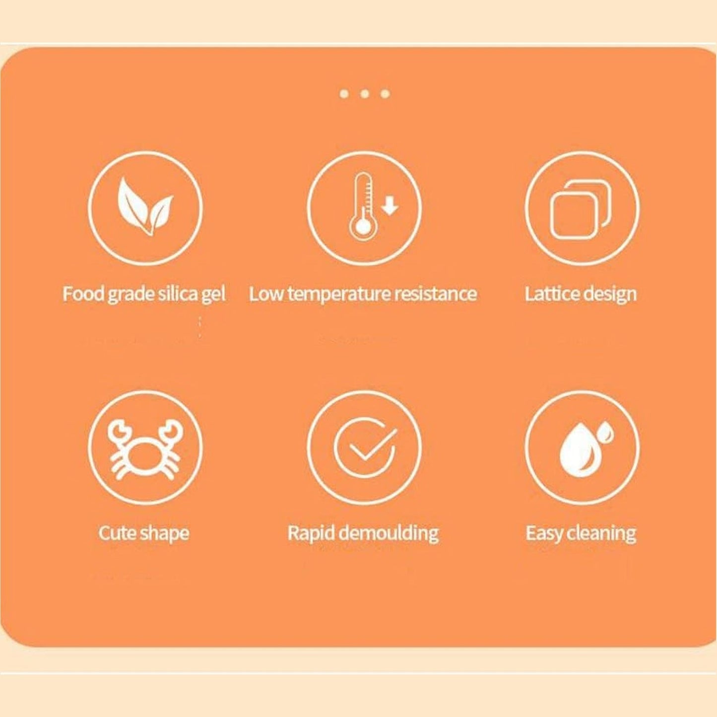 Food grade crab ice mold for kids with low temperature resistance and easy cleaning features