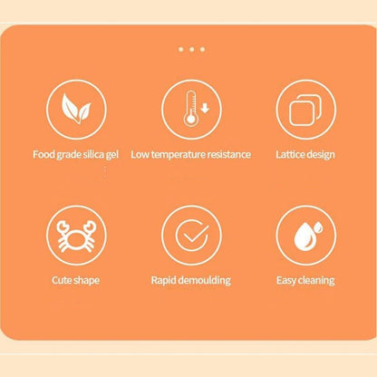 Food grade crab ice mold for kids with low temperature resistance and easy cleaning features