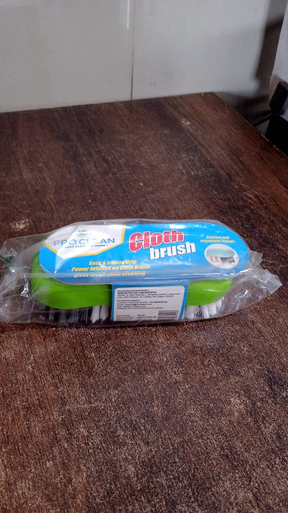 Pro Clean Multi-Purpose Cloth Washing Brush with Plastic Handle (1 Pc) Your Brand