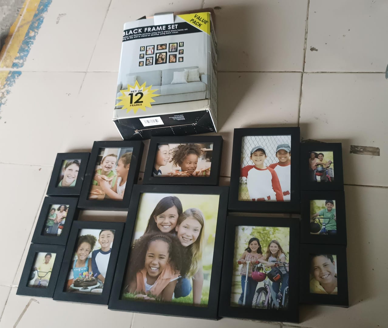 Premium Black Photo Frame Set 12 Pcs Wall Hanging Gallery Frames Your Brand