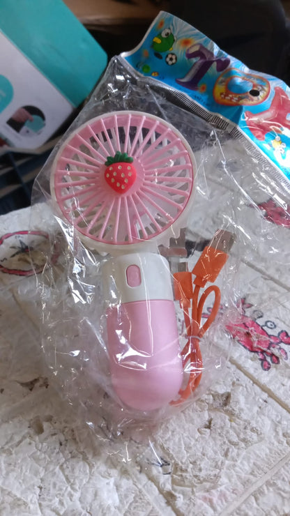 Portable Small Electric Fan Handheld, Rechargeable Mini Student Handheld Dormitory Class Personal Fan Your Brand
