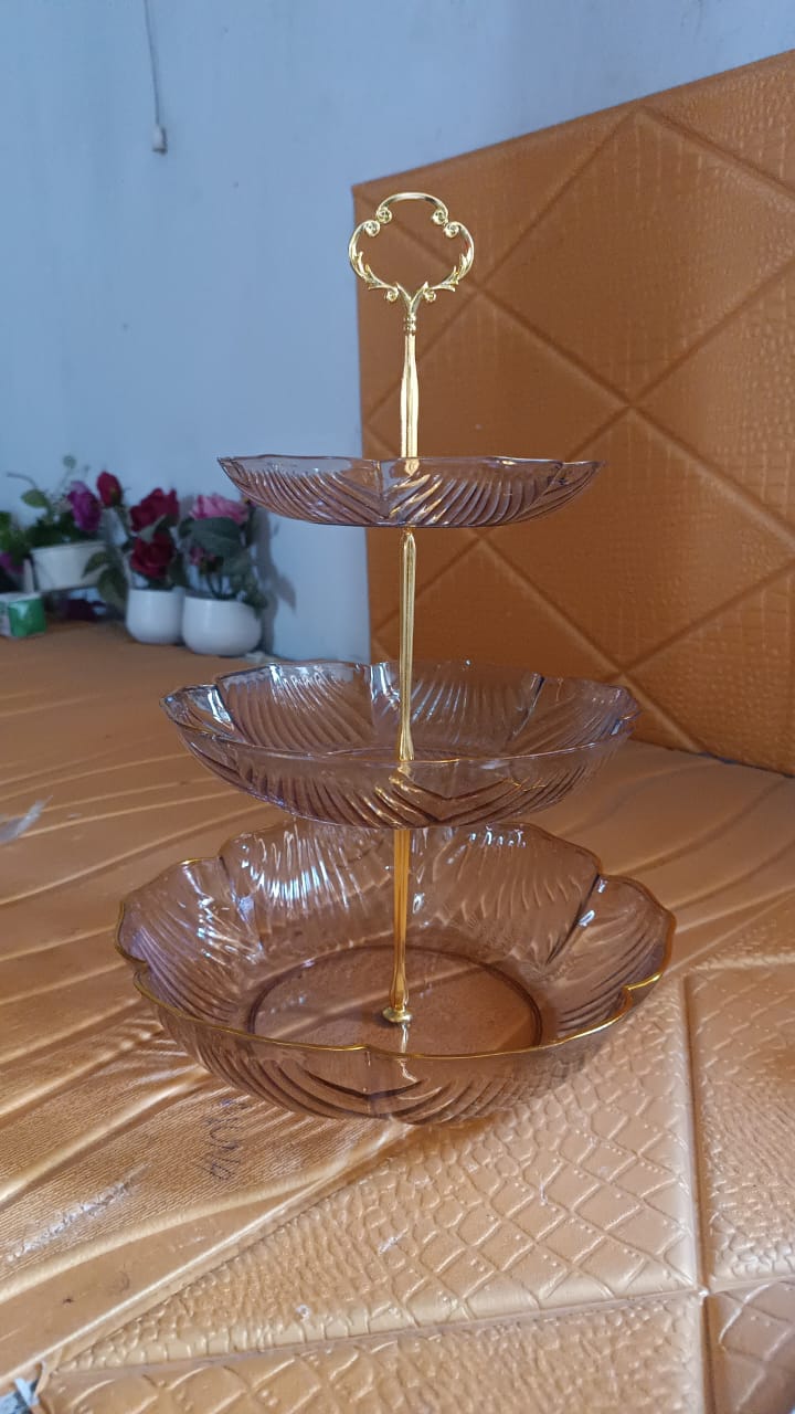 3 Layer Snack Rack, Basket Stand Holder (1 Pc) Your Brand