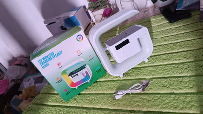 Multi-function Wireless Speaker Audio Desk Lamp Wireless Charger (1 Pc) Your Brand