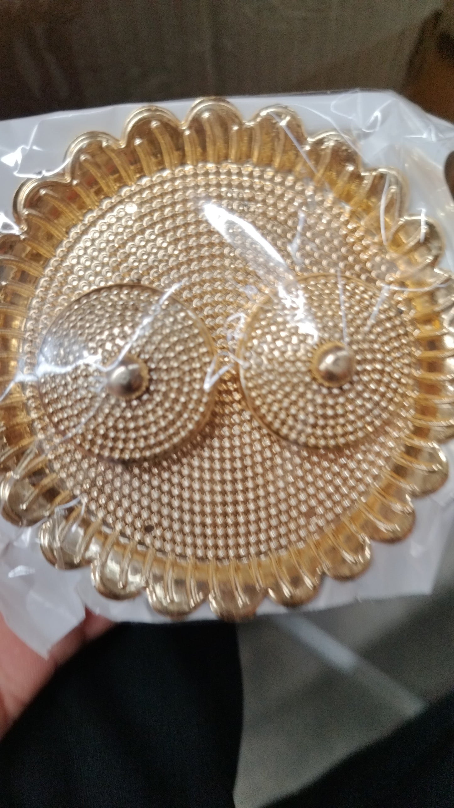 Round Shape Special Puja Thali, Kumkum Thali Holder (1 Pc / Big) Your Brand