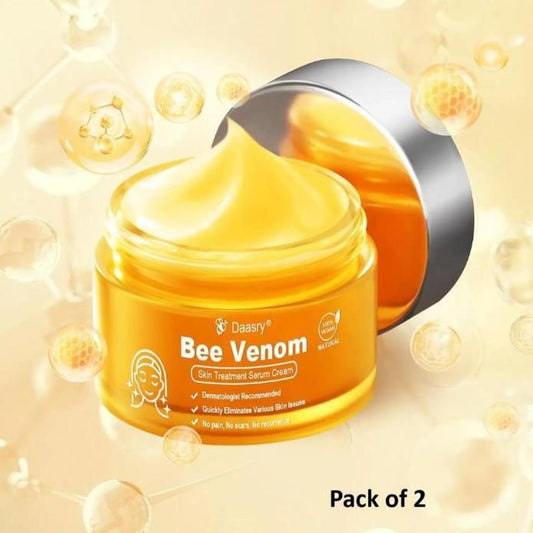 Bee Venom Skin Cream in a jar, ideal for treating various skin issues, packed in a set of two