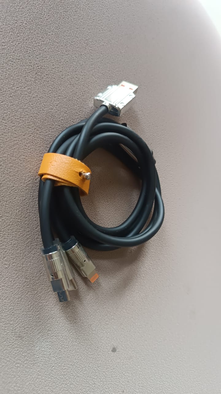3 in 1 Multi Super Fast Charging Cable (1 Pc / 2 Mtr.) Your Brand
