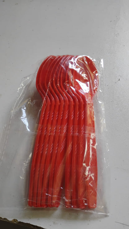 Reusable Food-Grade Plastic Spoons (10 Pc) Your Brand