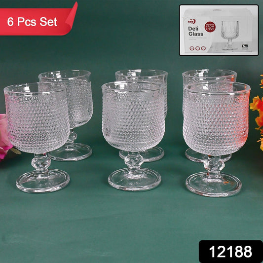 Juice water Glass Tumbler, Water glass (Set of 6 pcs / 185 ML) Your Brand