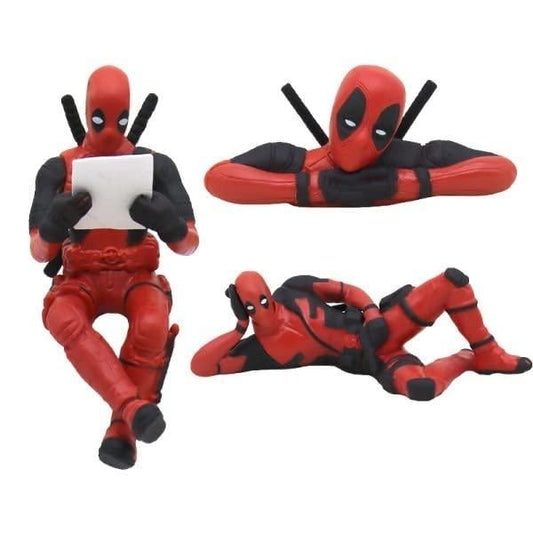 Three Deadpool action figures gift in various poses, perfect for collectors and fans of the character