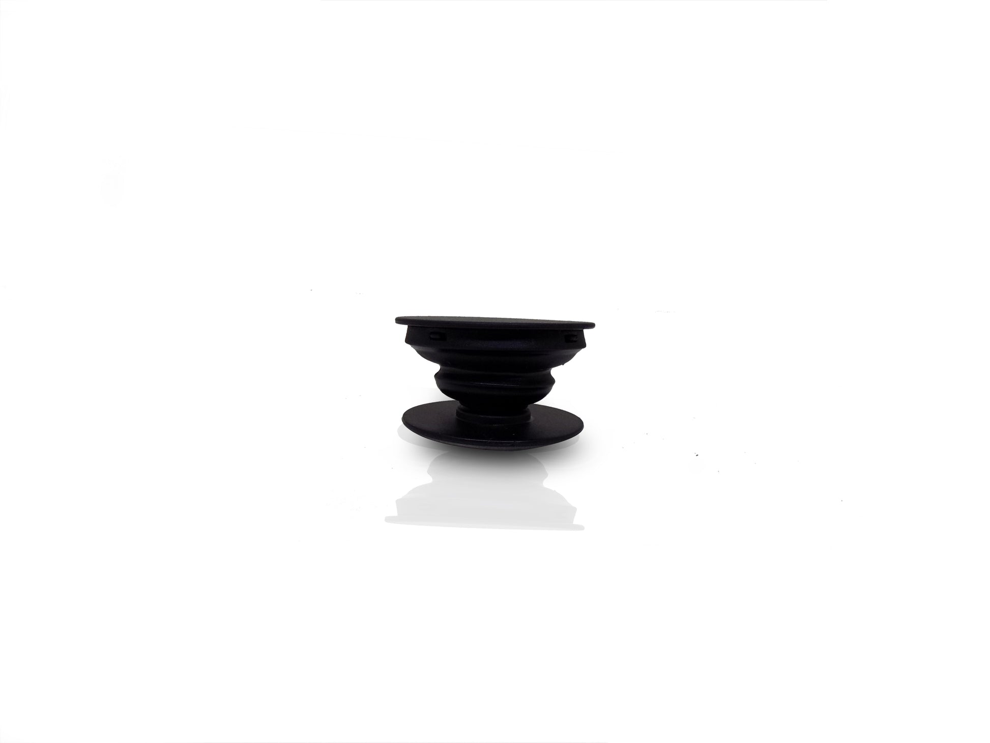 Stylish designer mobile holder in black, perfect for hands-free viewing and compatibility with all smartphones