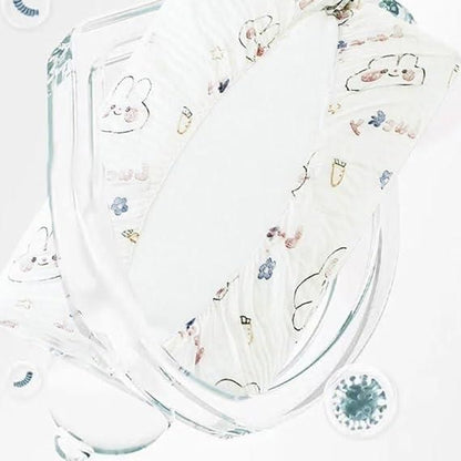 Soft disposable pillowcase featuring a cute bunny design, ideal for travel and hygienic use
