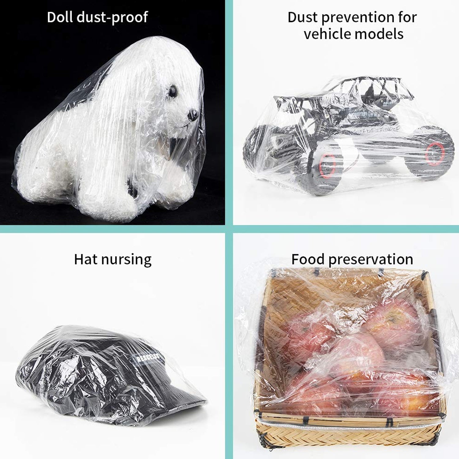 Clear disposable shower caps for women, ideal for dust protection and various uses in personal care