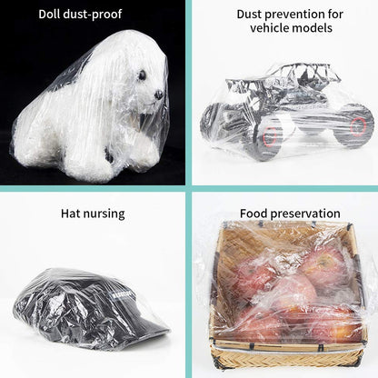 Clear disposable shower caps for women, ideal for dust protection and various uses in personal care