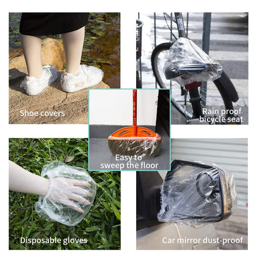 Versatile disposable shower caps for women used for shoe covers, bicycle seats, and dust protection