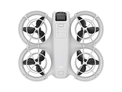 DJI Neo Fly More Combo drone in white with advanced safety features and responsive controls