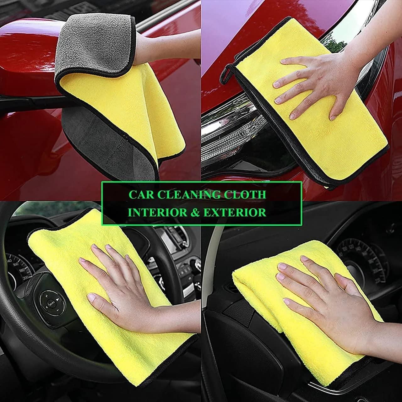 Double sided automotive cleaning towels for effective interior and exterior car cleaning