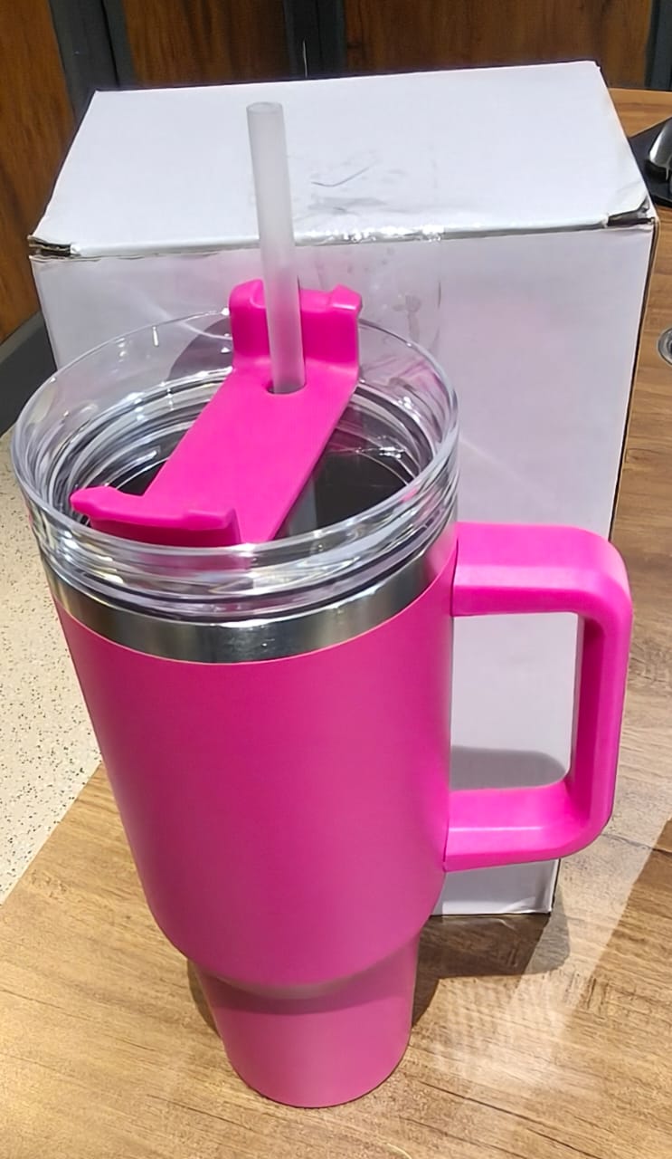 Pink Extra Large Insulated Travel Mug (1200ML - 1 Pc) Your Brand