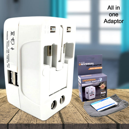 All-in-One Universal Worldwide Travelling AC Adaptor Plug (AU / UK / US / EU) International Power Charger Electric USB Power Plug Socket Adapter Converter (1 Pc) Your Brand