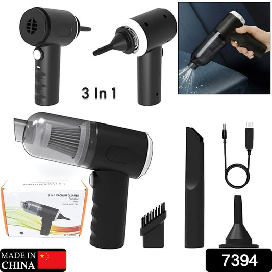 3 in 1 Mini Car Vacuum – Wireless, Rechargeable, Blower & Dust Cleaner for Car, Home & Keyboard Your Brand