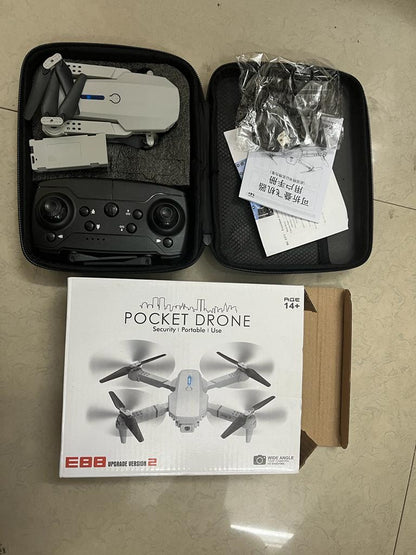 E88 Pro RC Mini Drone 4K with Remote Control and Carrying Case for Easy Transport