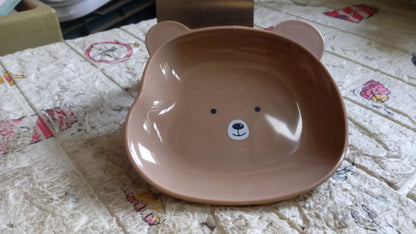 Durable Food Serving Plate, Bear Shaped Plate Cartoon Snack Plates For Serving Fruits & Desserts (1 Pc) Your Brand