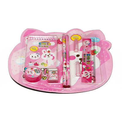 8 in1 Mix Stationery Gift Set for Kids, Stationary Set Including Pencil Ruler Rubber Pencil Sharpener, Pencil Cover, School, Office Product Gift Your Brand