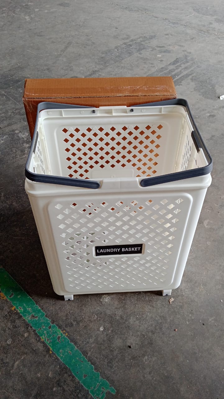 Large Foldable Laundry Basket with Wheels Your Brand