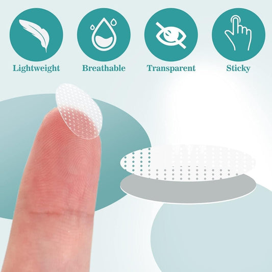 Transparent earlobe support patches, lightweight and breathable, designed for comfort and discreet use