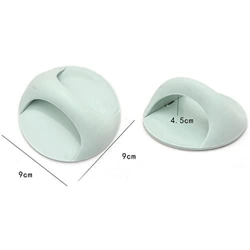 White round adhesive handles for cabinets 9cm diameter 4.5cm opening low profile pull set of two