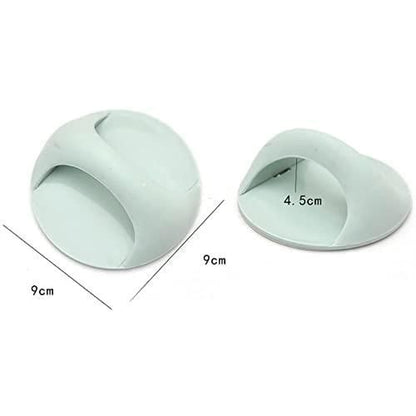 White round adhesive handles for cabinets 9cm diameter 4.5cm opening low profile pull set of two