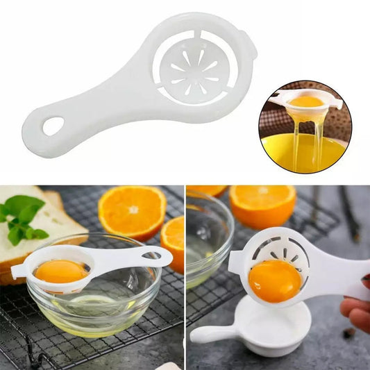 Your Brand egg yolk separator in white, designed for easy separation of egg yolks from whites