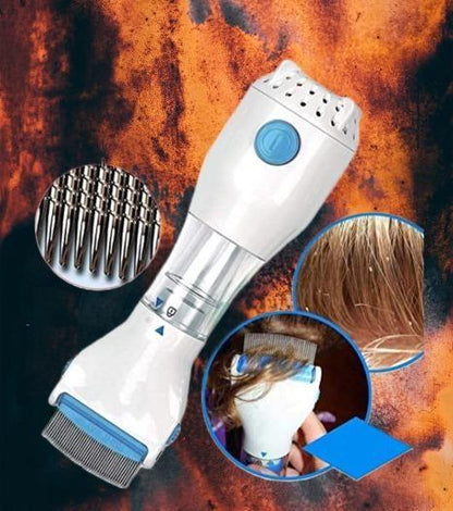 Electric head lice removal device with adjustable settings for effective lice treatment