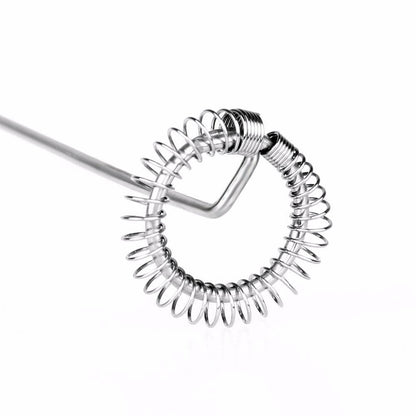 Stainless steel whisk attachment for electric milk frother for coffee, ideal for making creamy froth