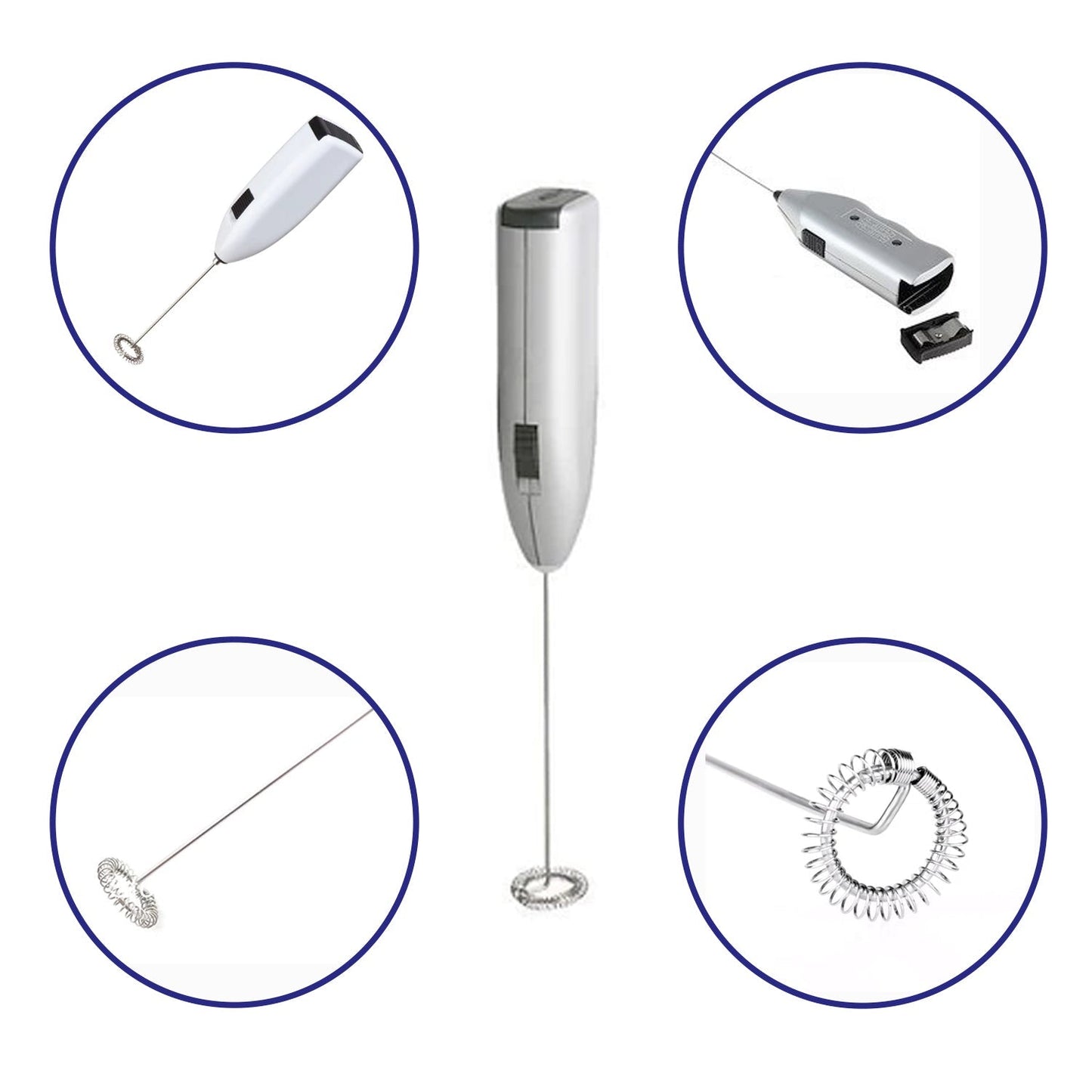 Your Brand electric milk frother for coffee with sleek design and efficient whisking features