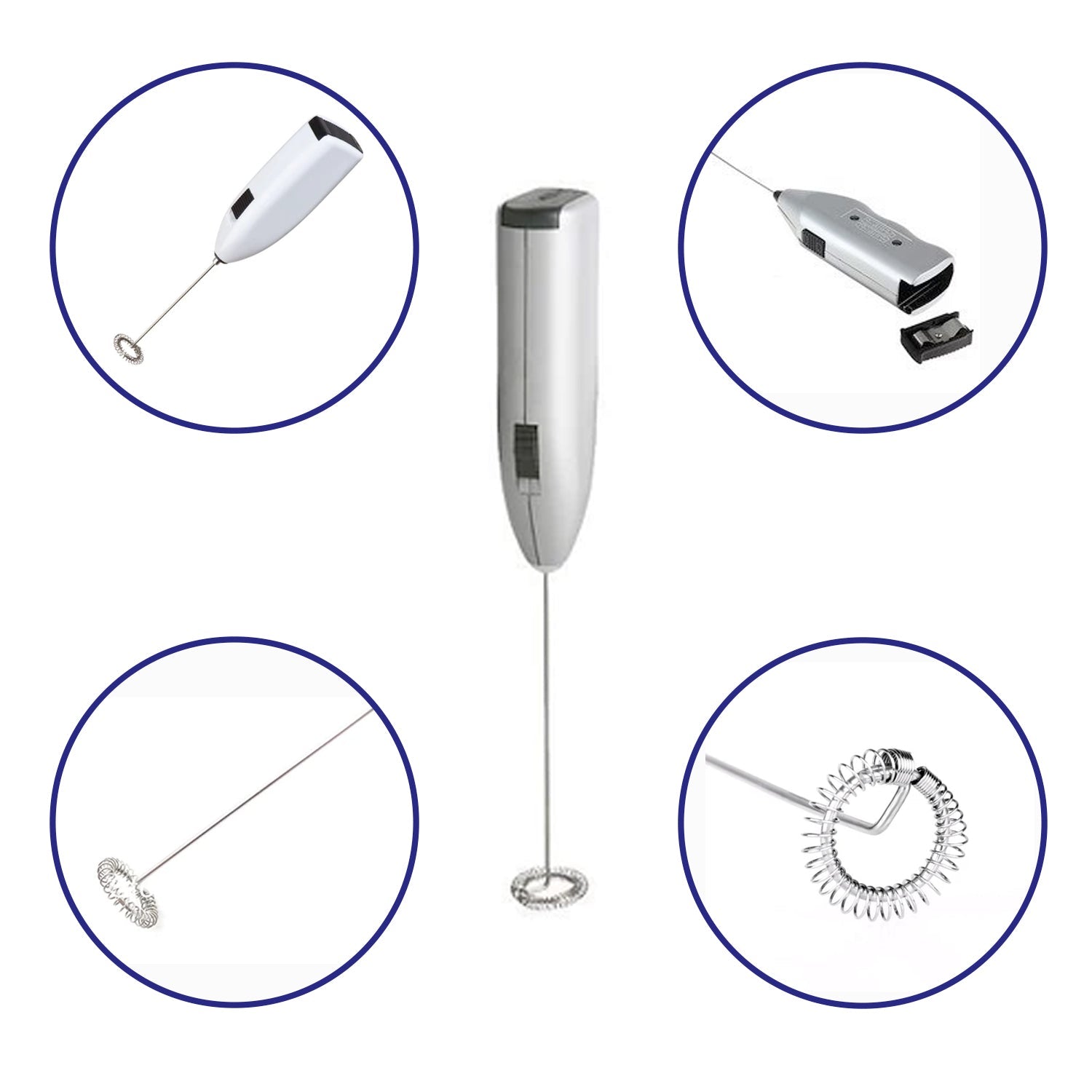 Your Brand electric milk frother for coffee with sleek design and efficient whisking features