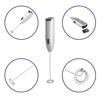 Your Brand electric milk frother for coffee with sleek design and efficient whisking features