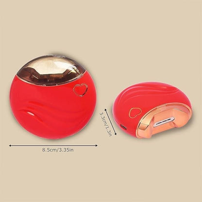 Compact red electric nail clipper with sleek design for easy nail trimming and grooming