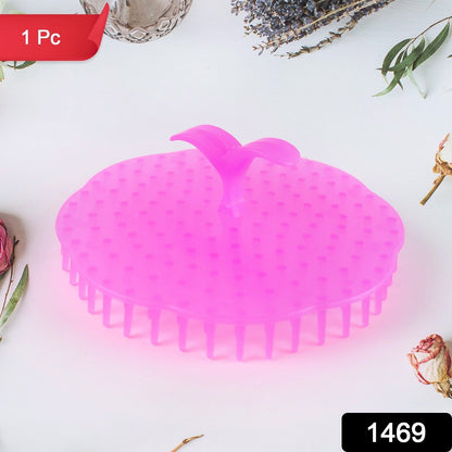 Your Brand ergonomic scalp massager brush in pink for soothing scalp stimulation and relaxation