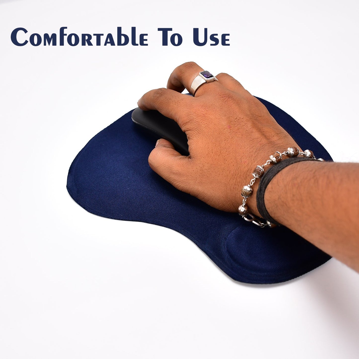 Ergonomic wrist mouse pad designed for comfort during long computing sessions