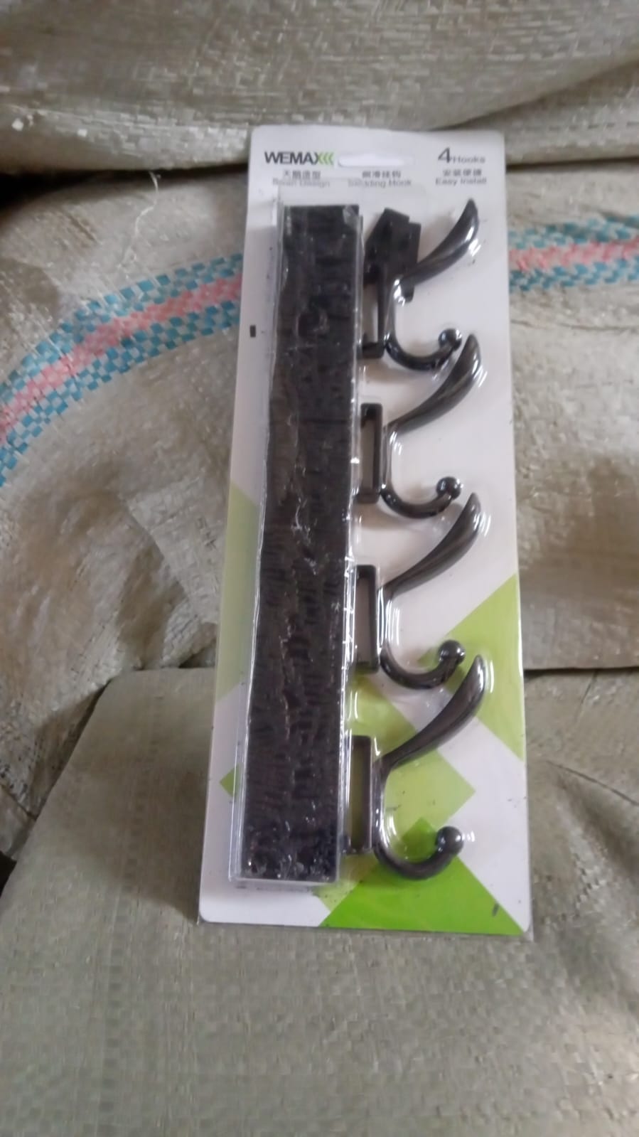 Extra long wall coat hanger with four sturdy hooks for organized storage and easy access
