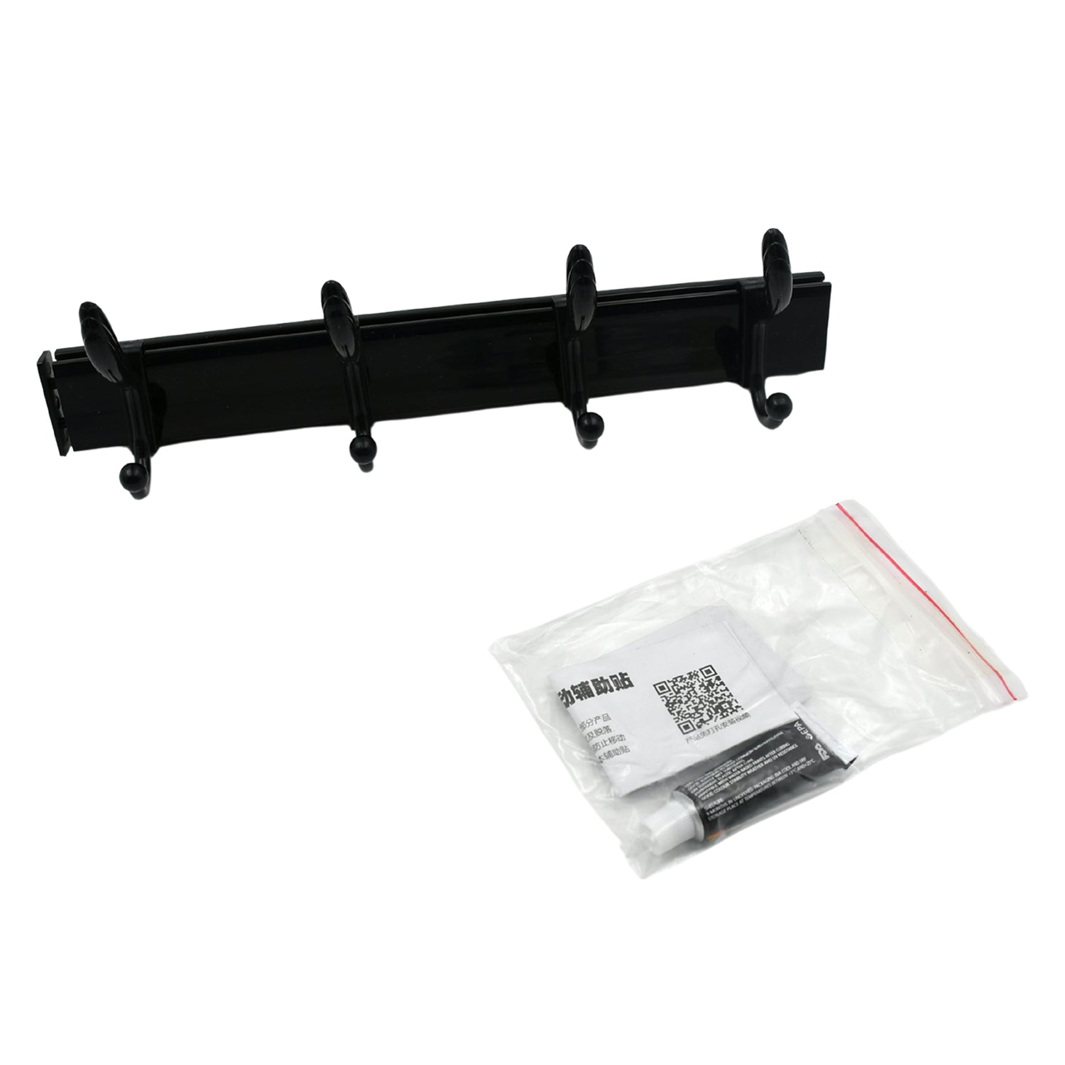 Your Brand extra long wall coat hanger featuring four hooks for easy storage and organization