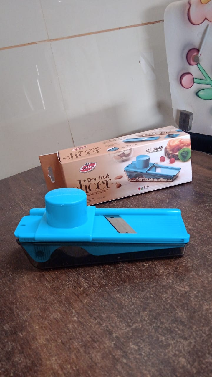 2-in-1 Multipurpose Vegetable & Dry Fruit Slicer (1 Pc) Your Brand